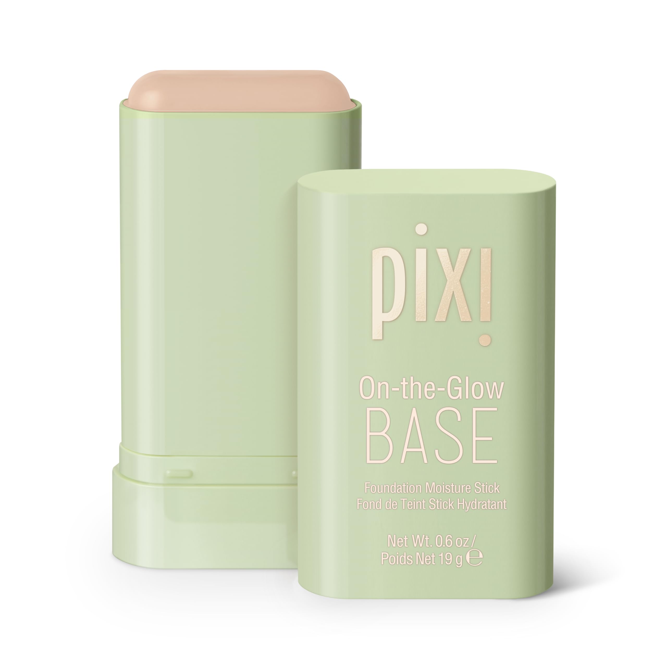 Pixi On-the-Glow Base Vanilla compact shows light, buildable coverage for a natural glow.