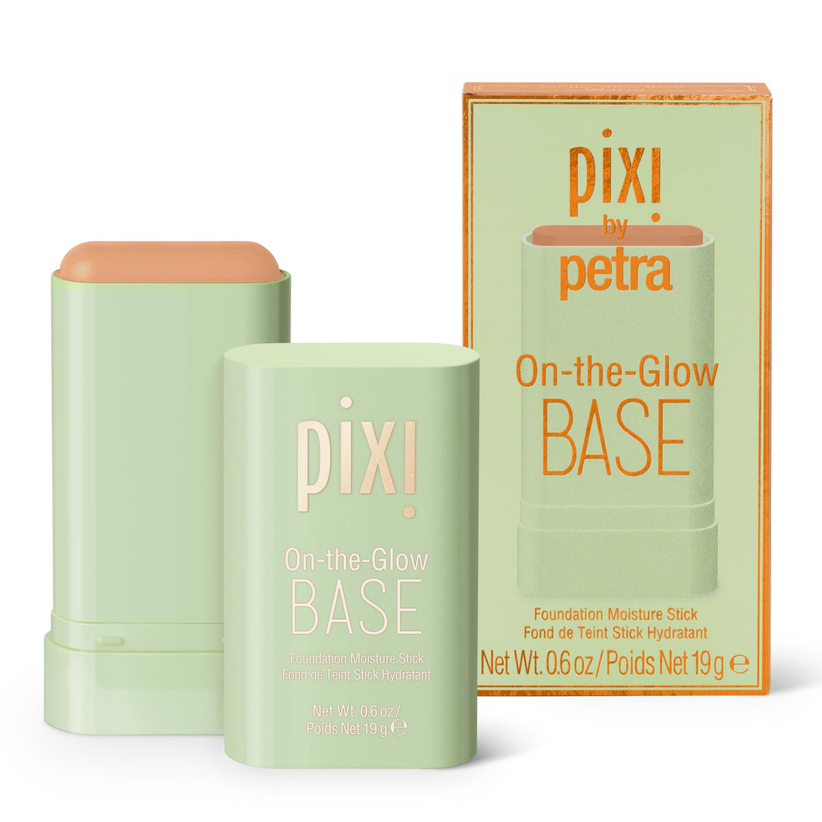 Pixi On-the-Glow Base warm medium golden compact for a natural, radiant complexion.