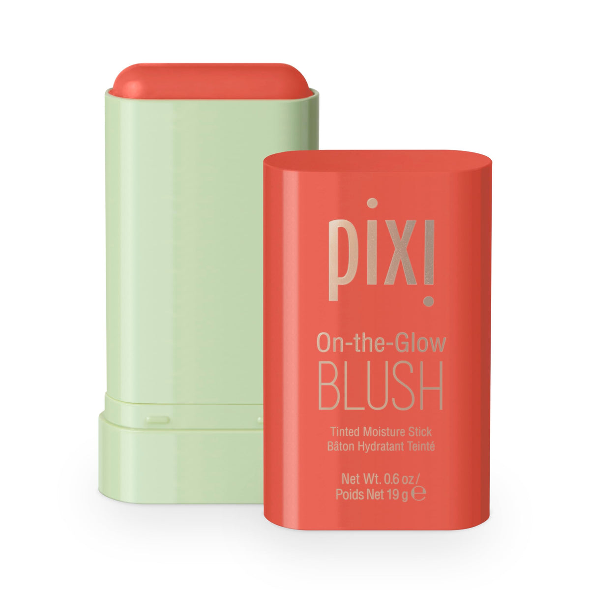 Pixi On-the-Glow Blush juicy stick swatch on skin showing hydrating tint.