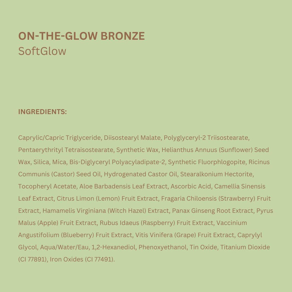 Pixi On-the-Glow Bronze with ginseng and aloe for soothing application
