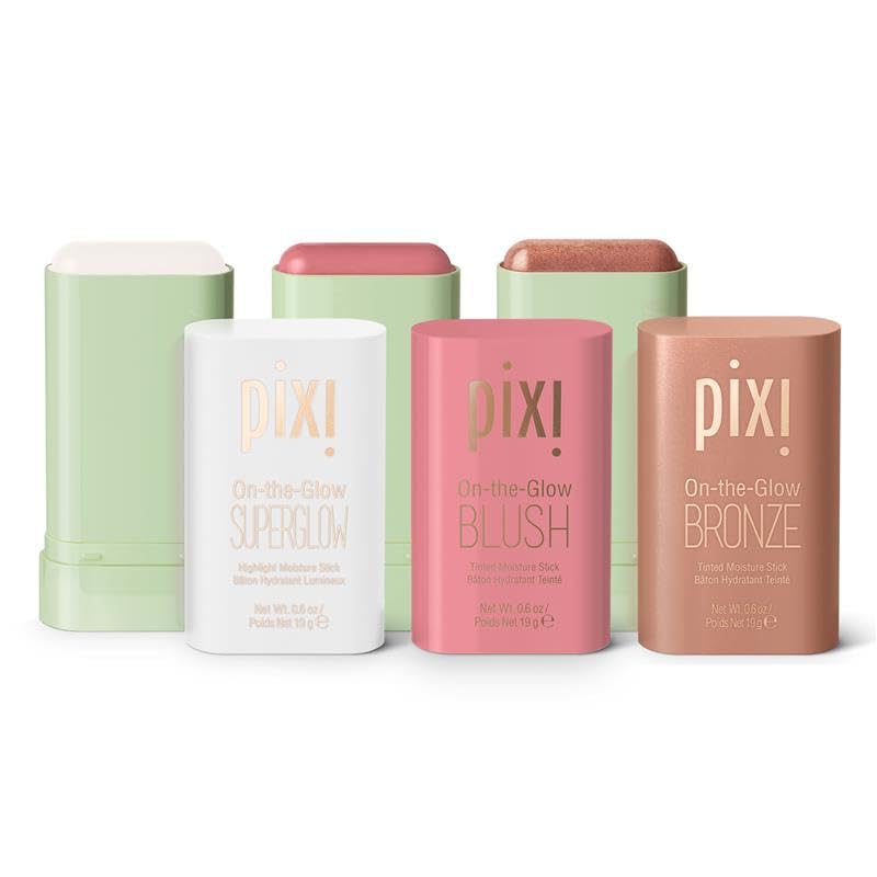 Pixi On-the-Glow Fleur blush stick for a sheer pink flush on-the-go