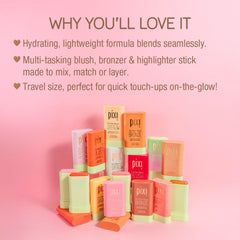 Pixi On-the-Glow IcePearl highlighter stick delivers a radiant icy sheen