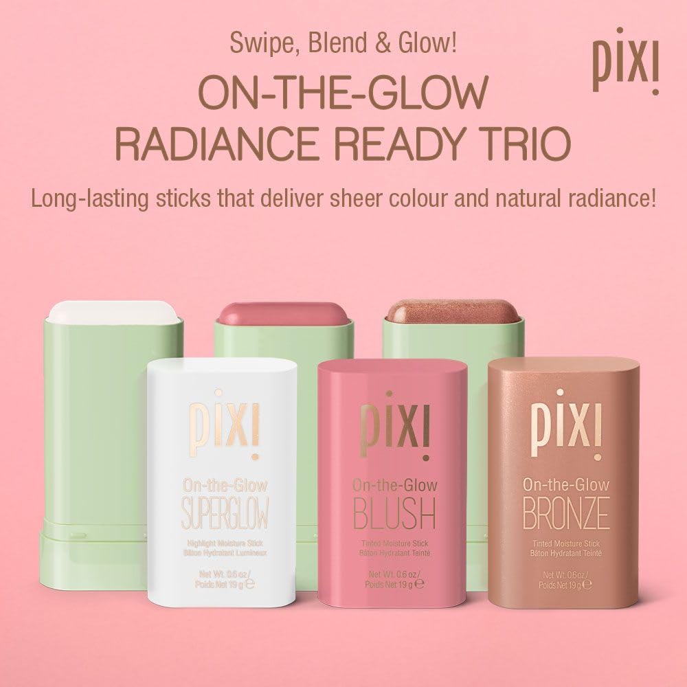 Pixi On-the-Glow SoftGlow bronzer stick adds warm golden glow