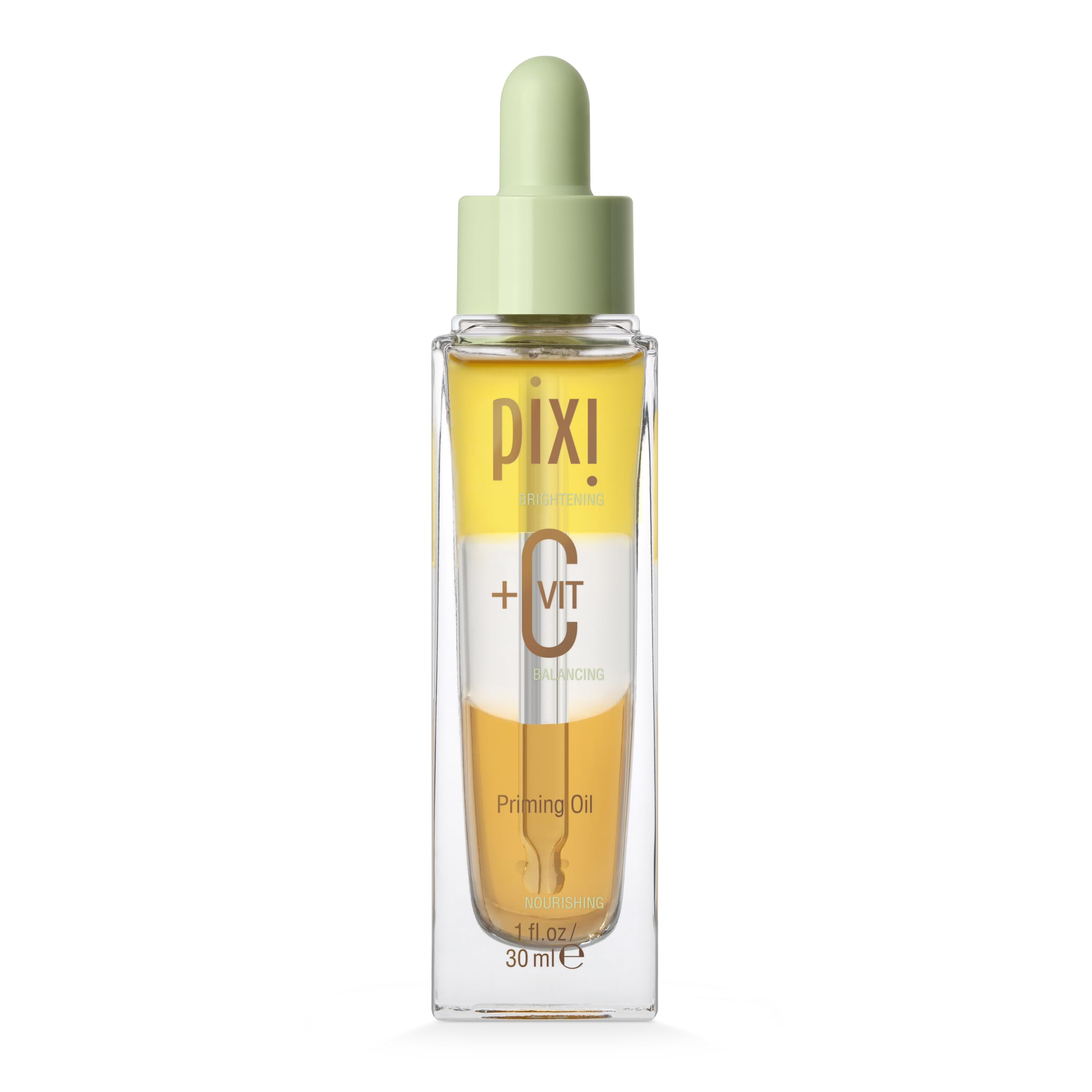 Pixi Plus C Vit Priming Oil bottle close-up highlighting glow-ready skin