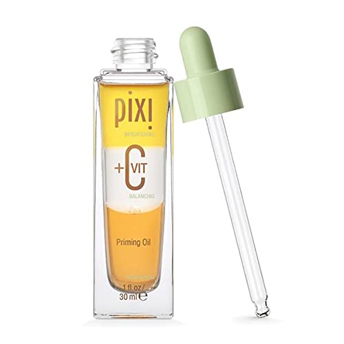 Pixi Plus C Vit Priming Oil drops on skin demonstrate immediate hydration