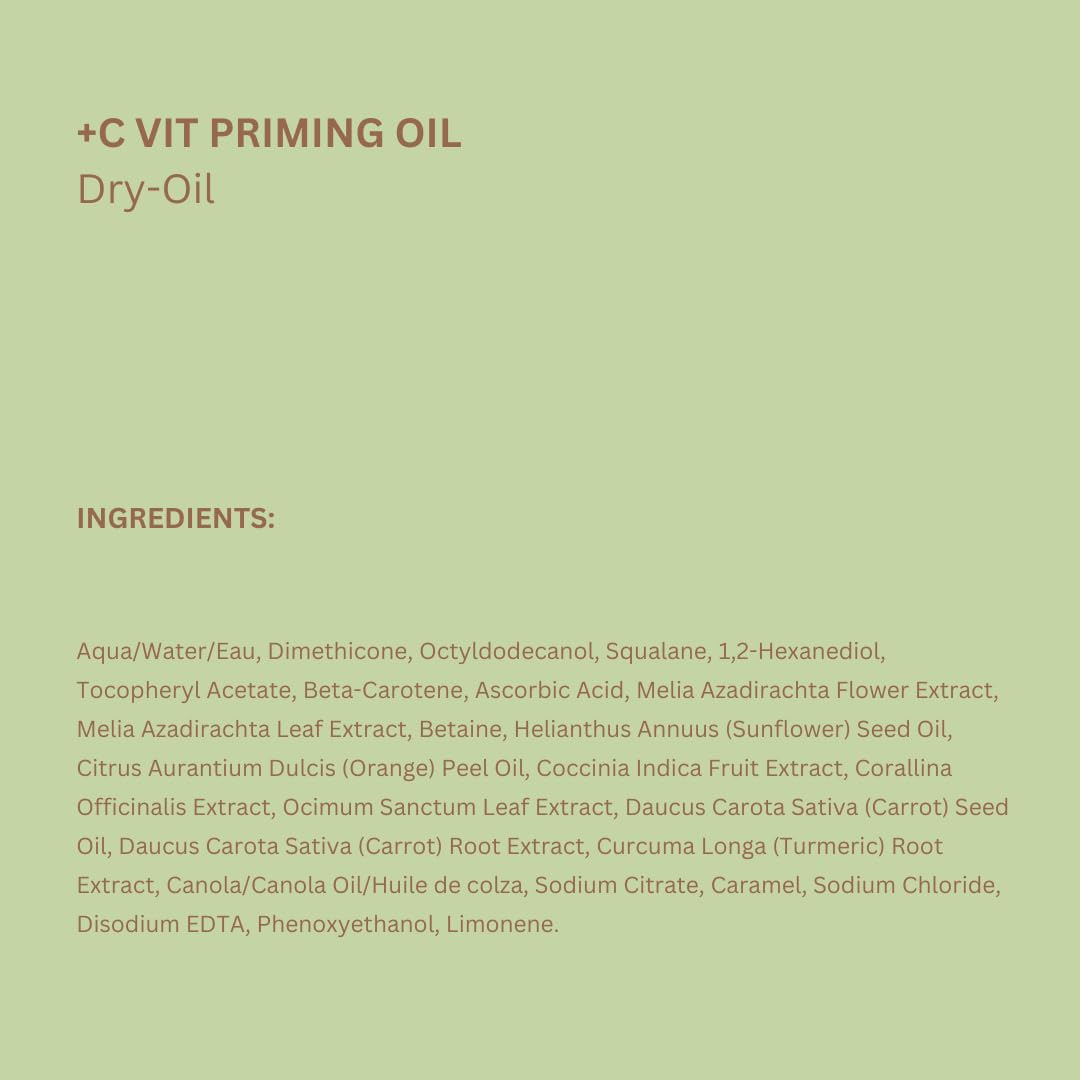 Pixi Plus C Vit Priming Oil packaging shot underscores cruelty-free branding