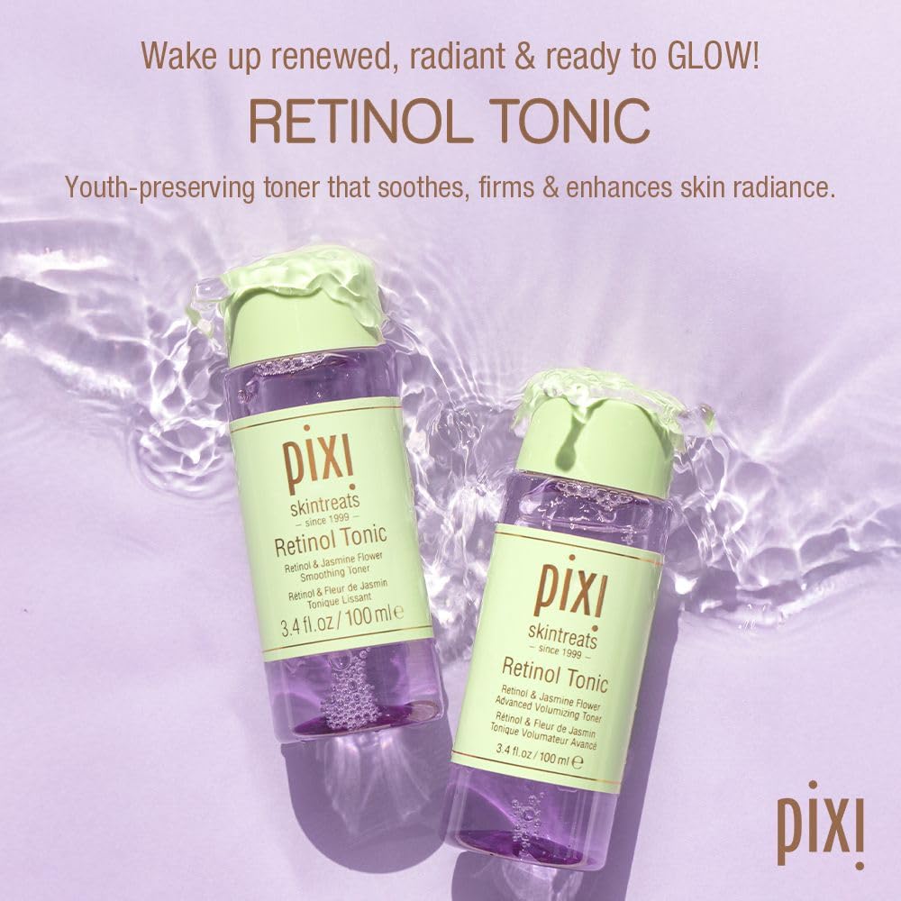 Pixi Retinol Tonic cotton pad application priming skin for serum