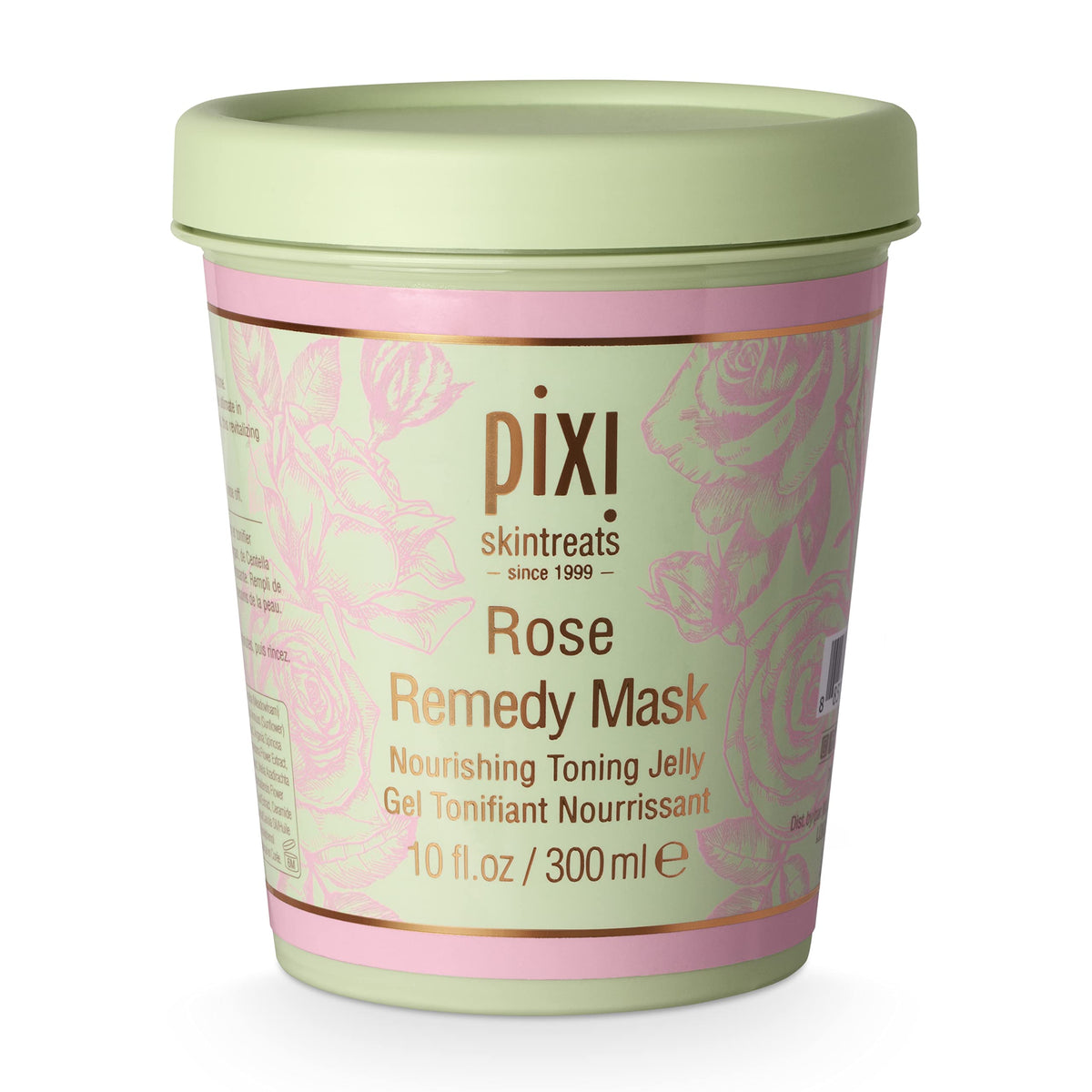 Pixi Rose Remedy Mask jar closeup showing creamy jelly texture for hydration.