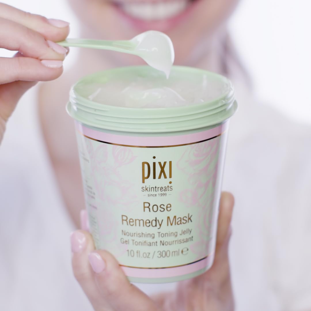 Pixi Rose Remedy Mask rose petal detail evokes natural ingredients.