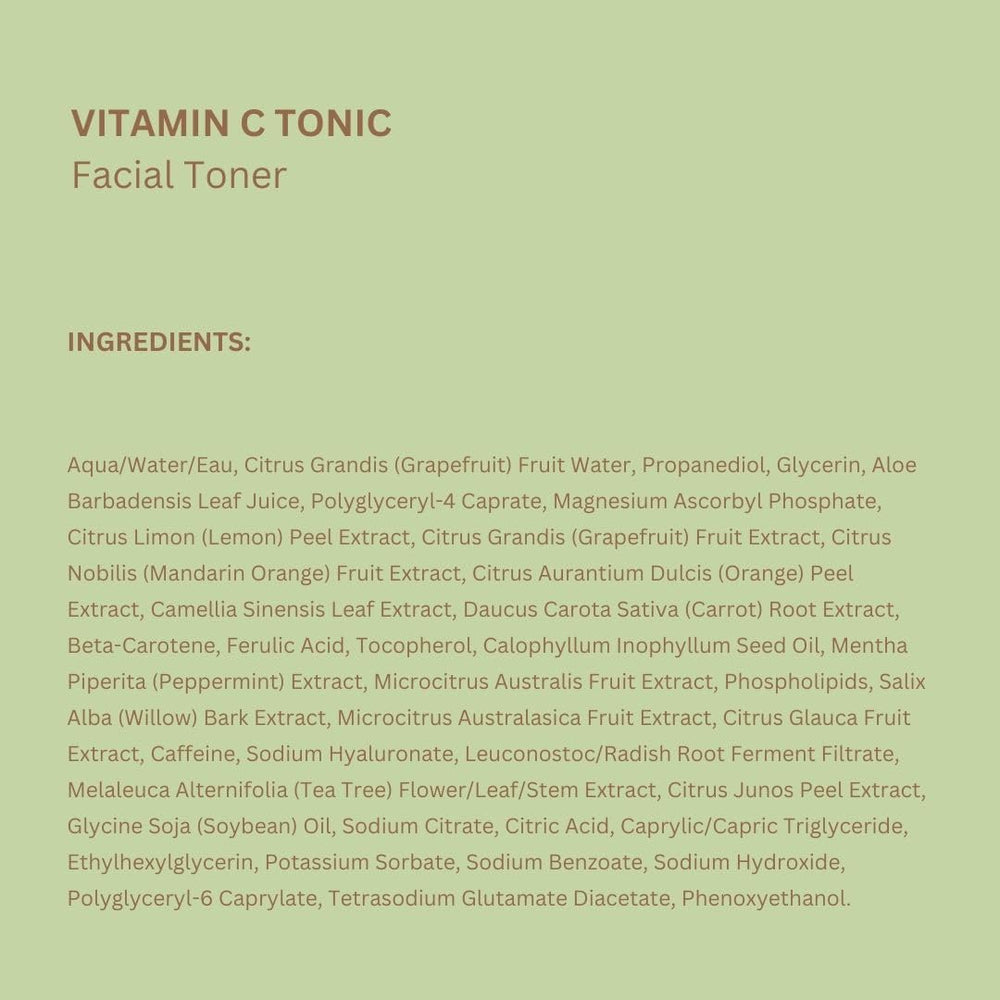 Pixi Vitamin-C Tonic after-use glow suggesting even-toned skin potential.