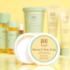 Pixi Vitamin-C Tonic to-Go bottle pour demonstrates easy application