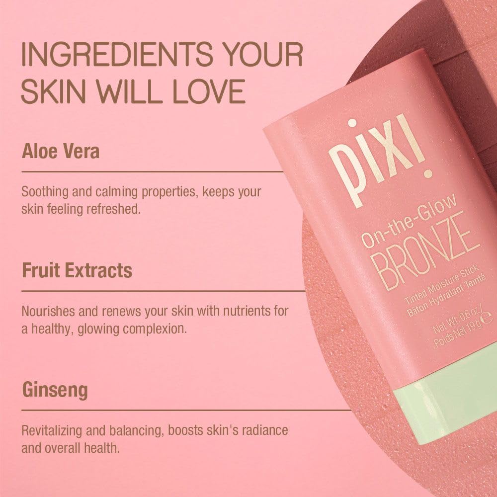 Pixi On-the-Glow Bronze WarmGlow packaging highlights portable design