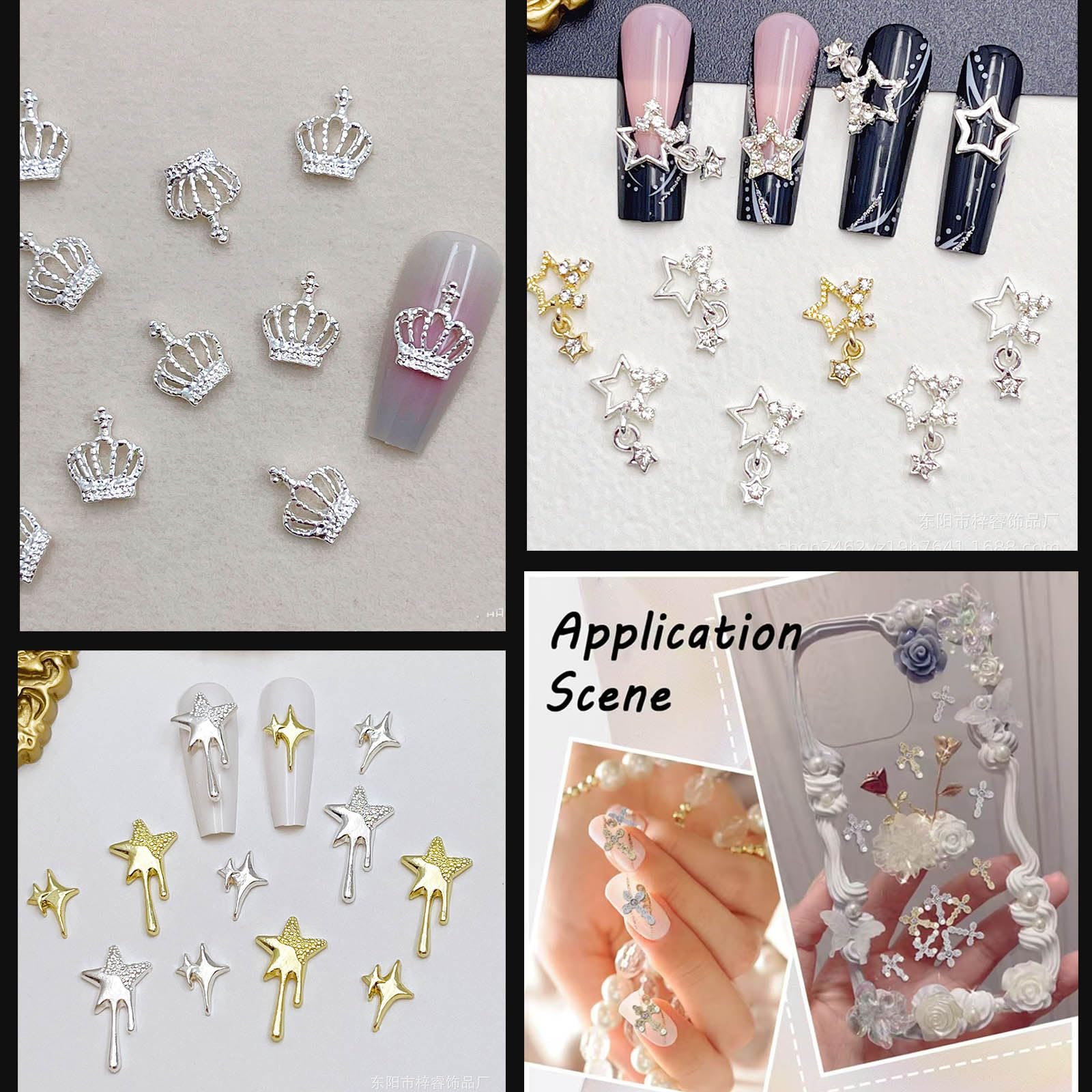 PIYAFU kitty-cat rhinestones for playful nail art