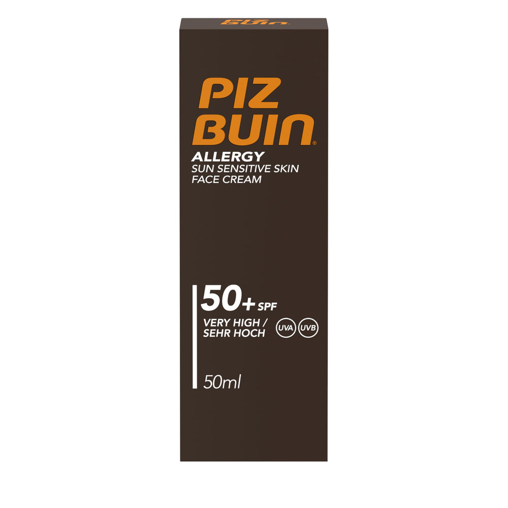 Piz Buin Allergy Face Cream SPF50+ 50ml tube for daily sun protection