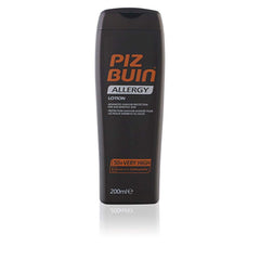 Piz Buin Allergy Lotion SPF50+ texture closeup shows smooth finish.