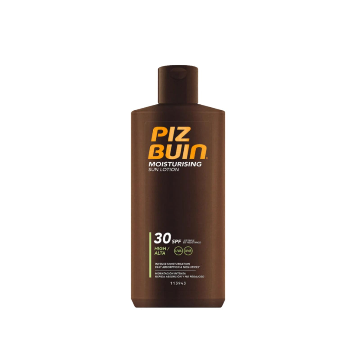 Piz Buin Moisturising SPF 30 bottle providing hydrated sun protection during outdoor days.
