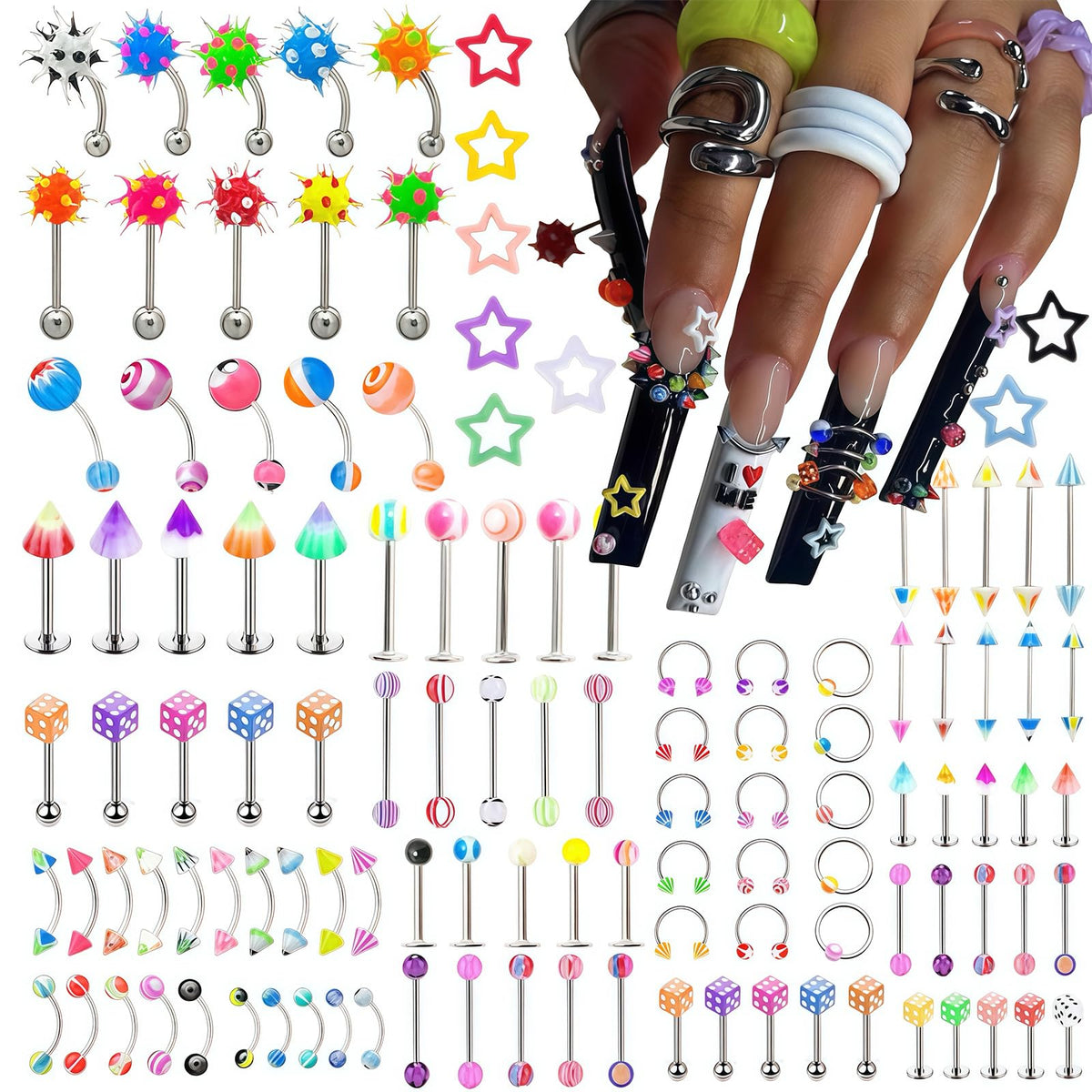 Pizadix dopamine nail charms collection boosts creative customization for nails.