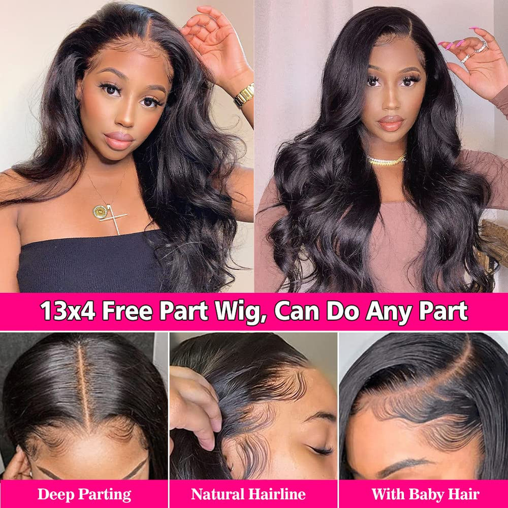 Pizazz 22-inch body wave wig shown in length view