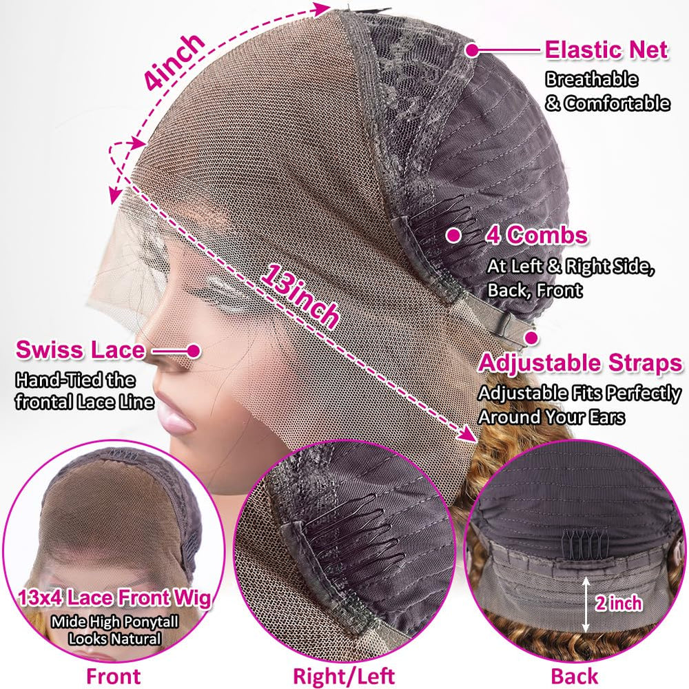 Pizazz glueless cap with 22.5 inch adjustable fit.