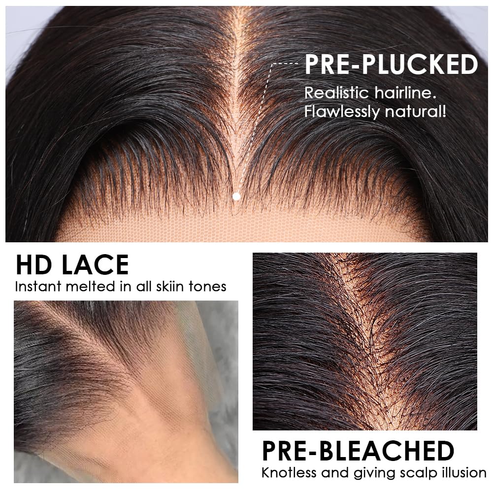 Pizazz pre-plucked baby hair around hairline for seamless blend.
