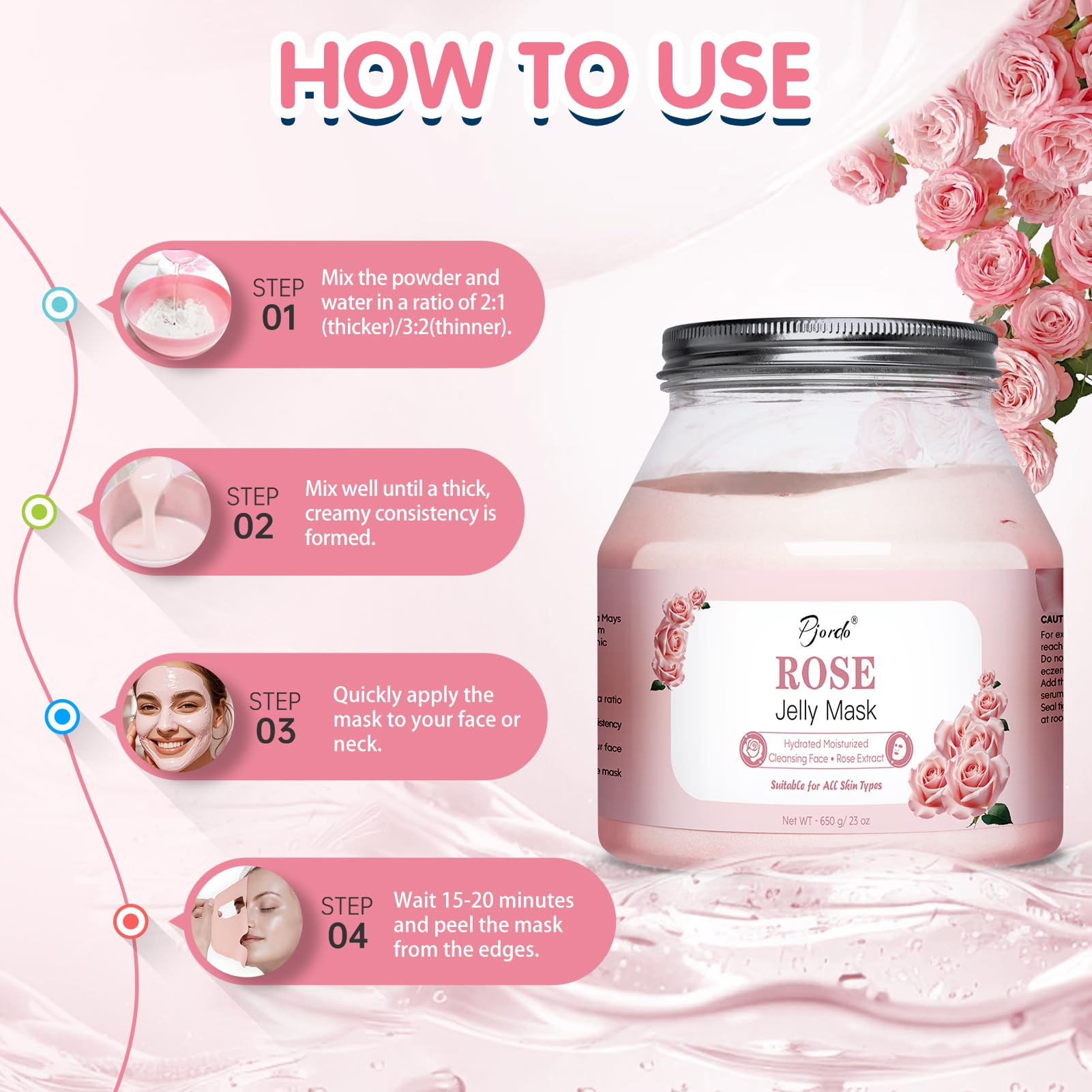 Pjordo jelly mask application scene highlighting deep nourishing benefits.