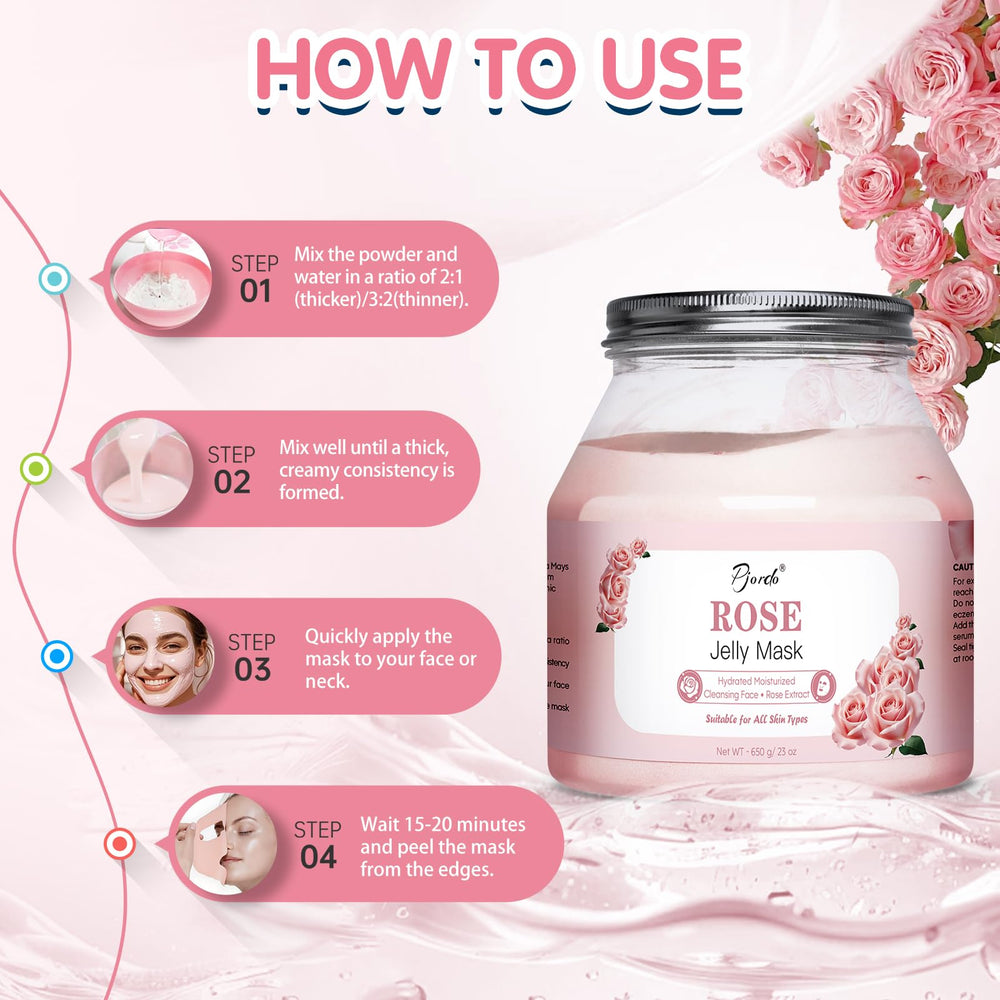 Pjordo jelly mask application scene highlighting deep nourishing benefits.