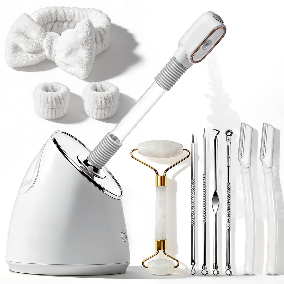 PJordo facial steamer kit with mist output for spa-like sessions