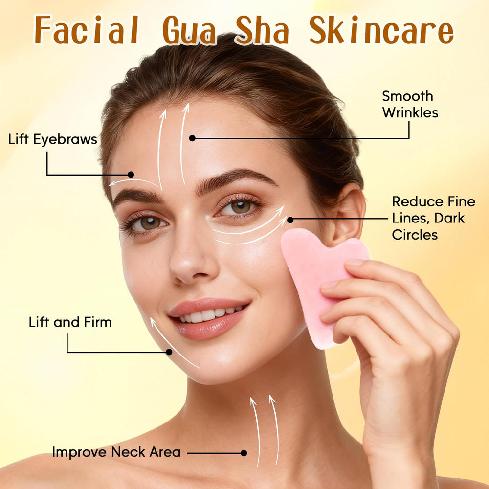 Pjordo Gua Sha tool gliding smoothly over skin