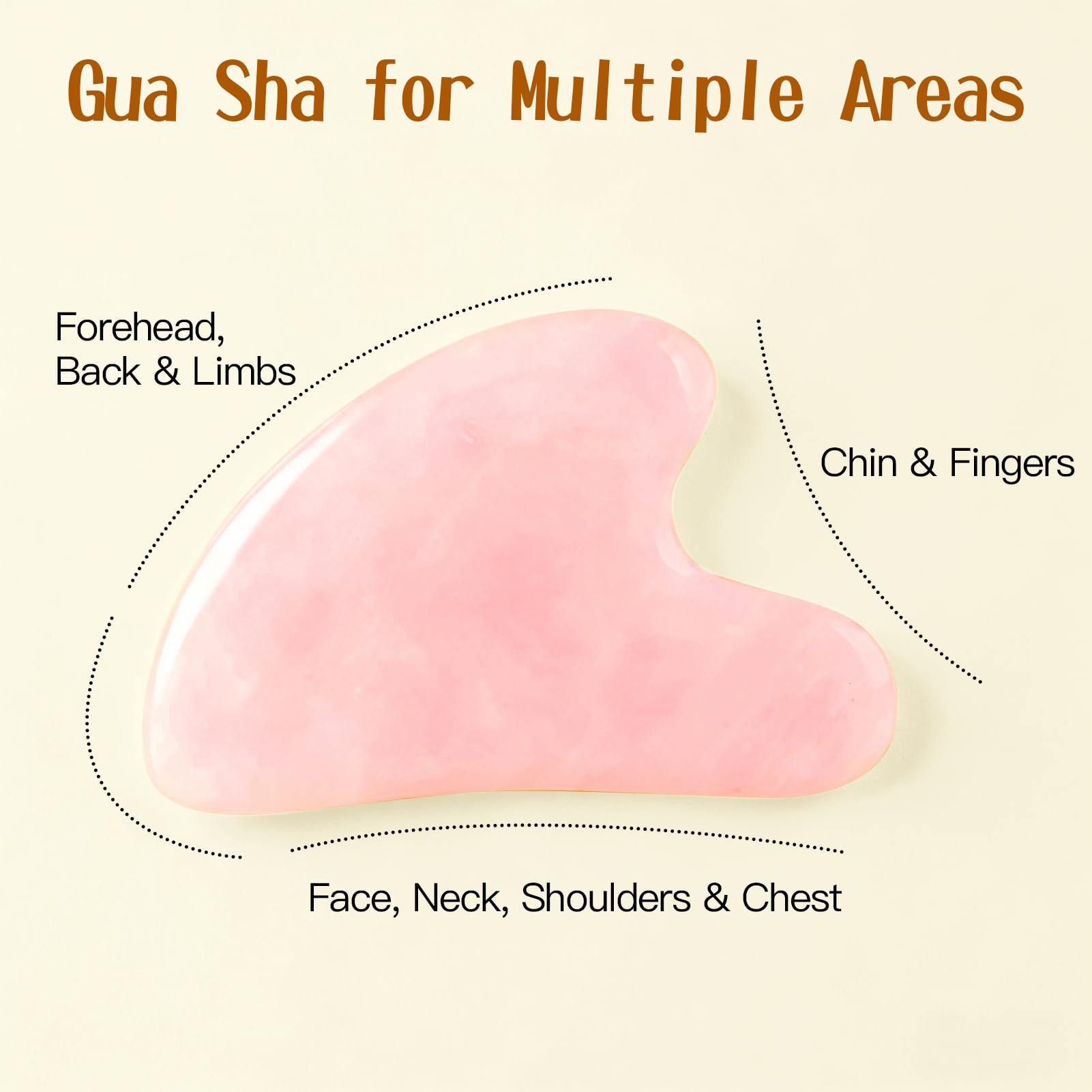 Pjordo Gua Sha tool set arranged for facial massage