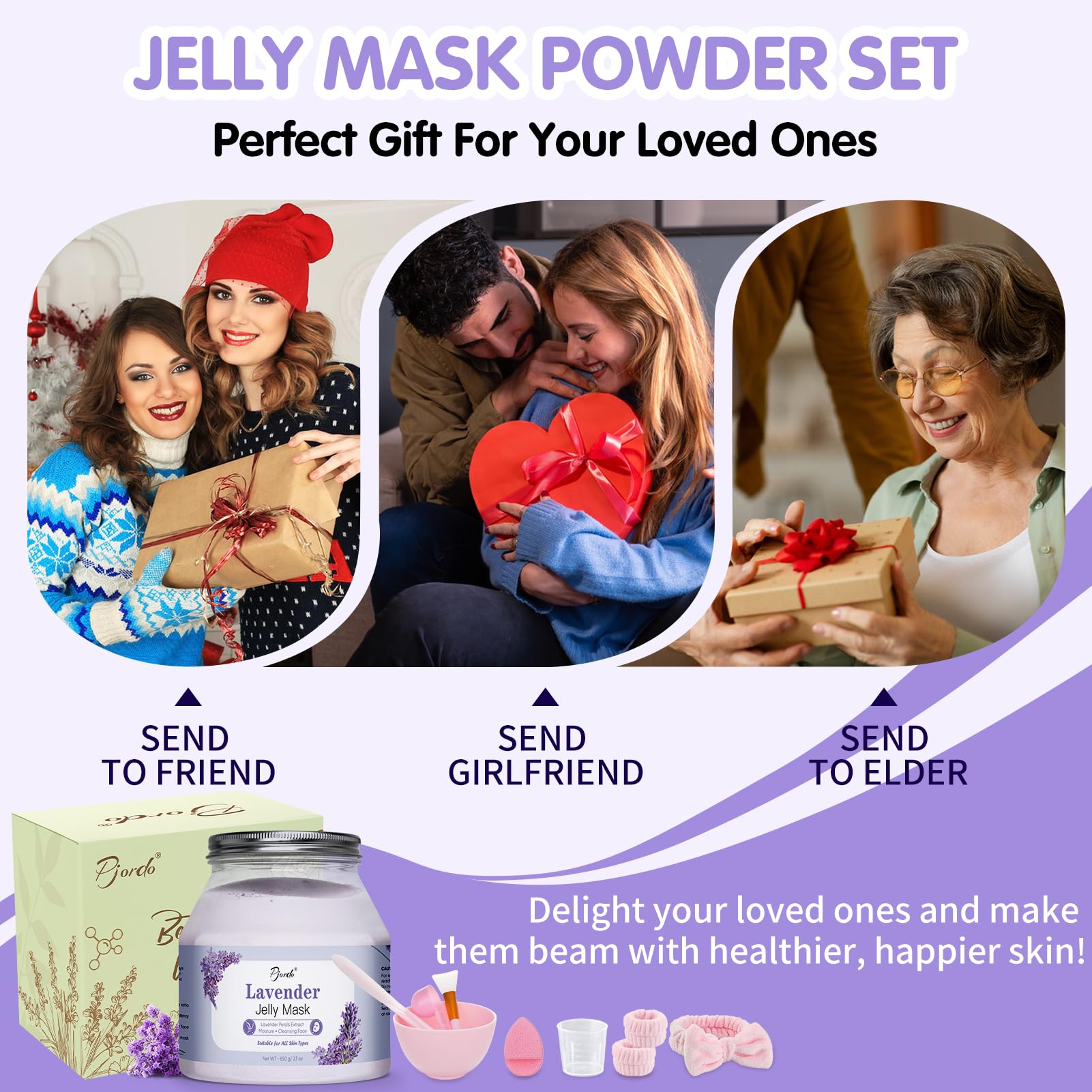 Pjordo jelly mask on face delivers a refreshed look