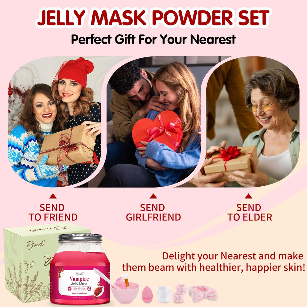 Pjordo jelly mask being peeled off for refreshed skin