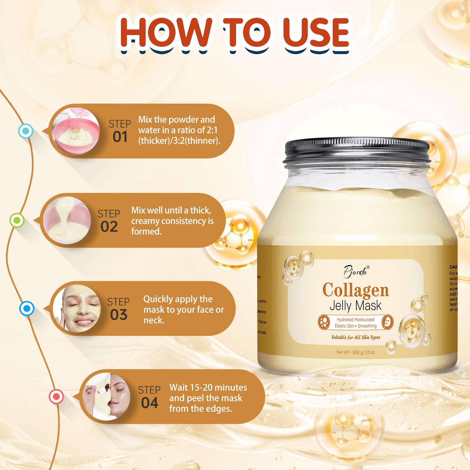 PJordo jelly mask salon usage at home care scenario