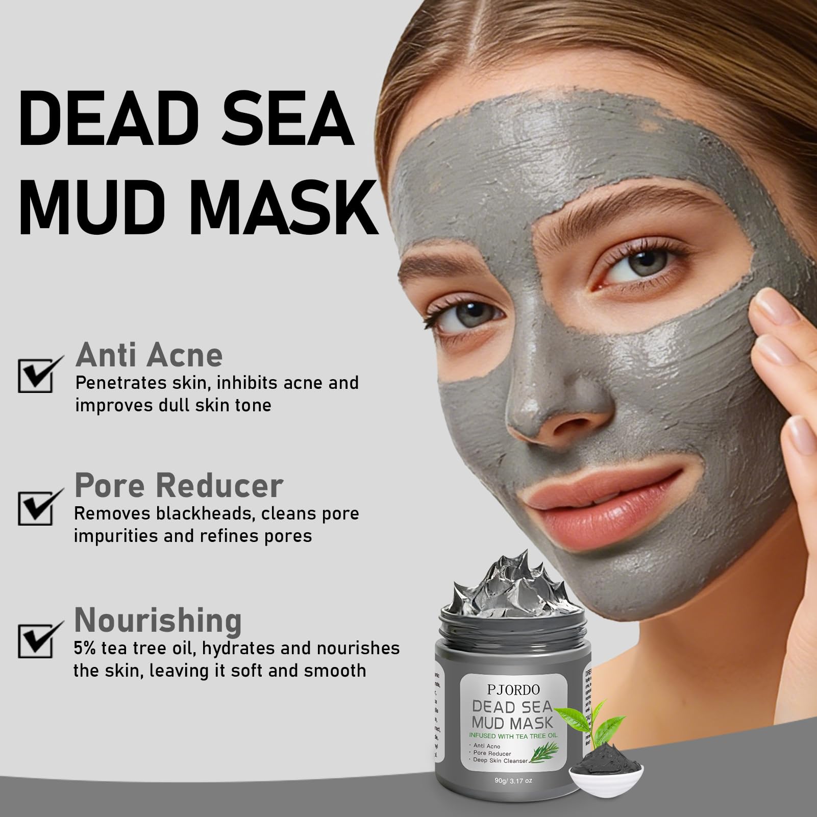 Pjordo mask applicator tool included for precise, even application