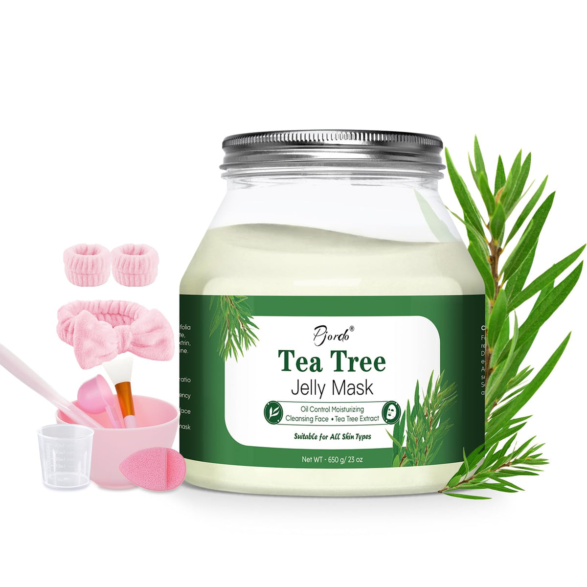 Pjordo Powder Jelly Mask application for smooth, hydrated skin after use.