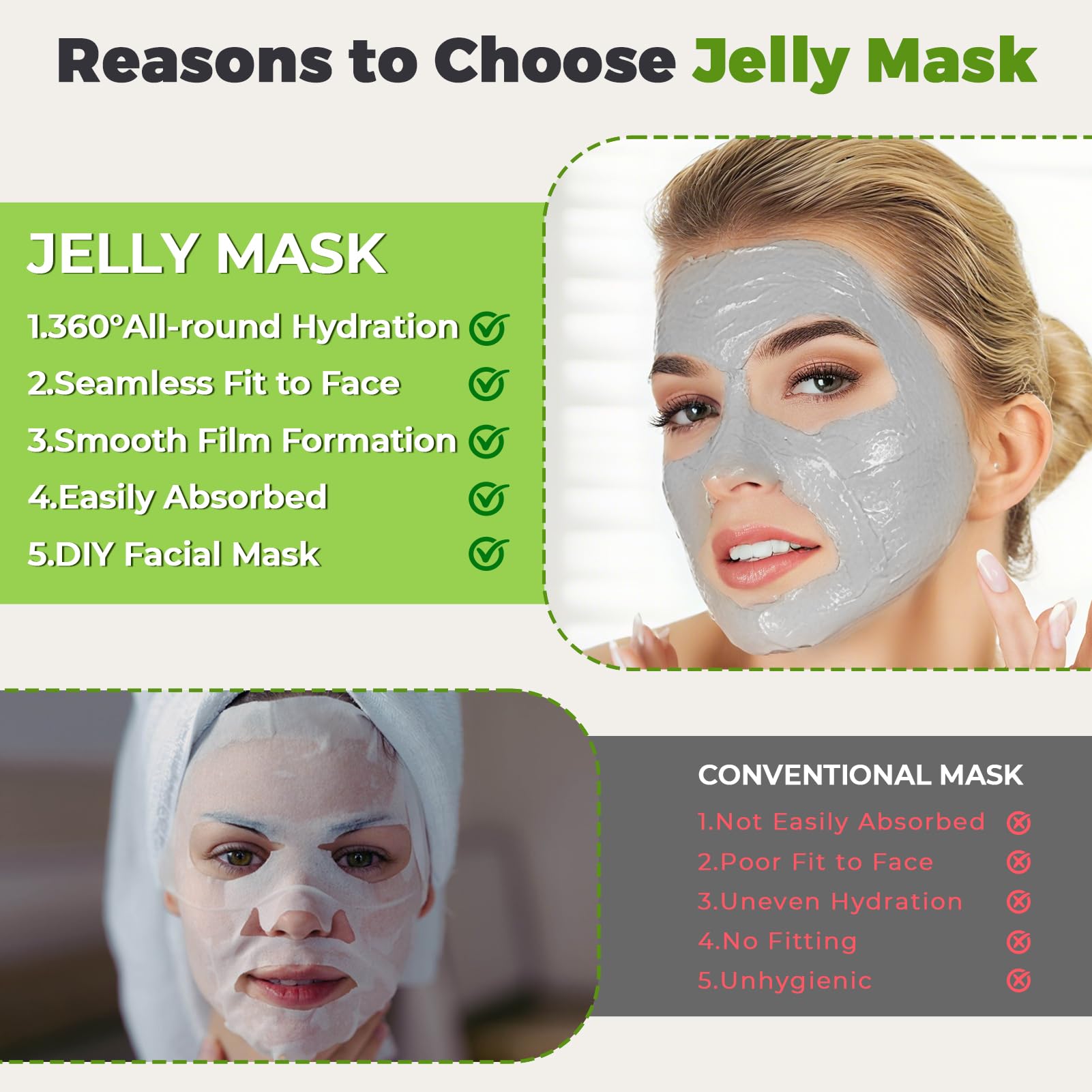 Pjordo Powder Jelly Mask on-face use for hydration boost.