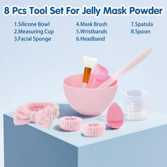 Pjordo silicone bowl with measuring cup for accurate mixing