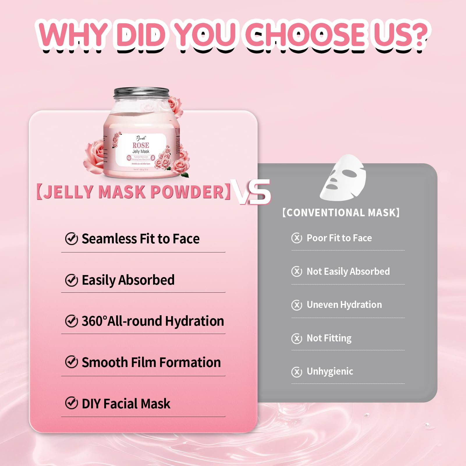 Pjordo jelly mask suitable for all skin types, gentle yet effective.