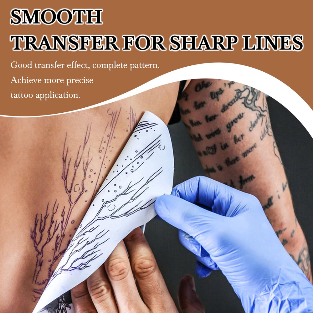 Close up of stencil gel drying in minutes on skin