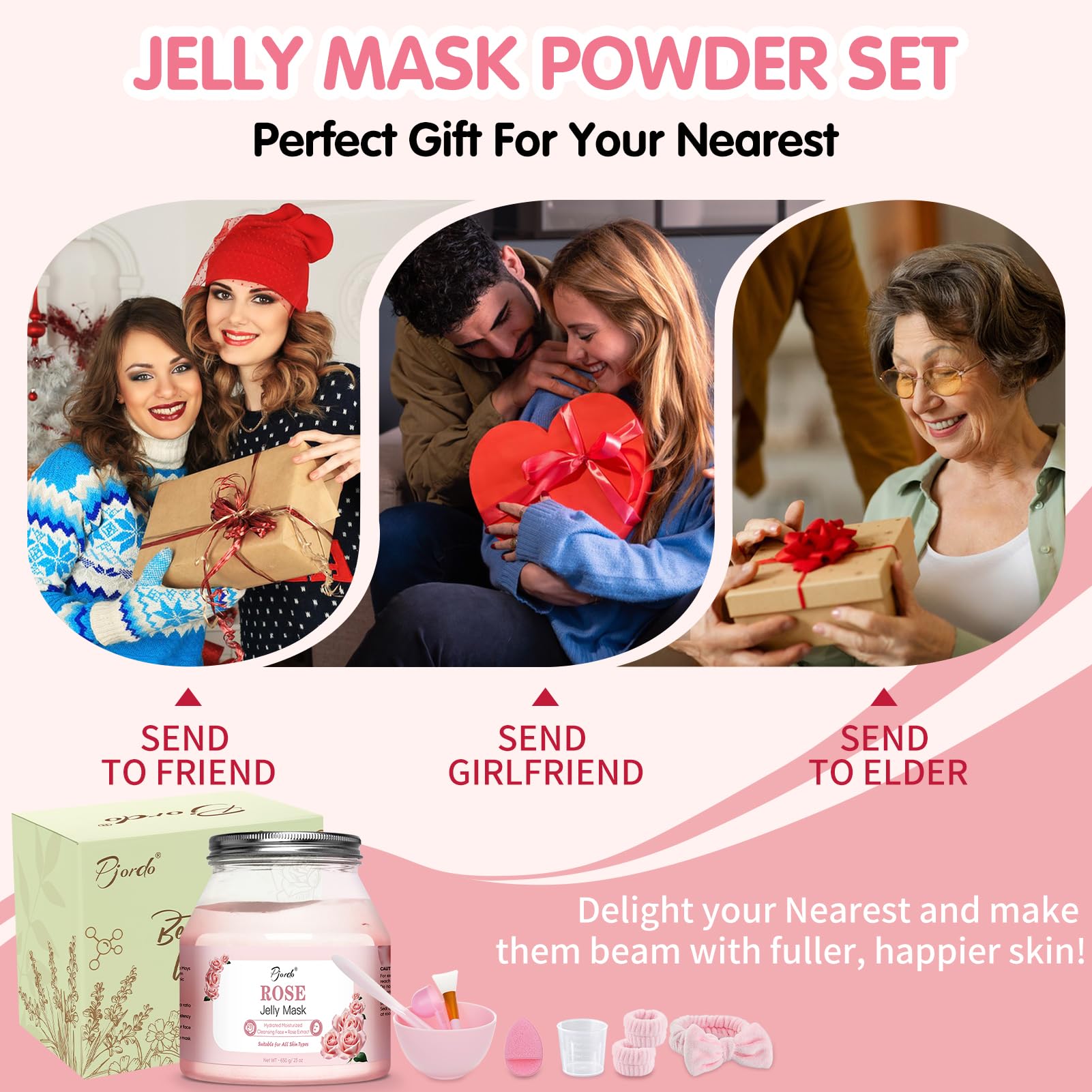 Pjordo Valentine gift idea with mask and bowl for pampering.
