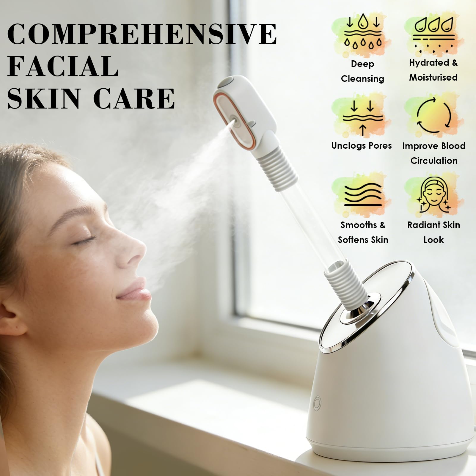 PJordo warm mist design supports comfortable home spa sessions