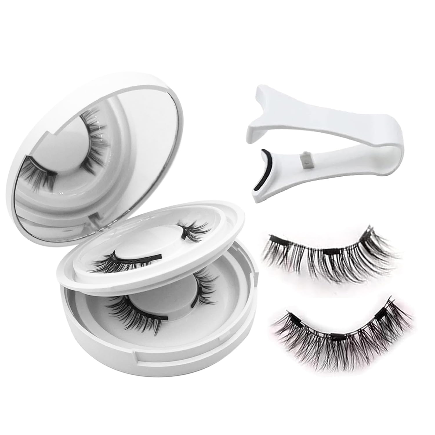 PKsiauya Ginani magnetic lashes compact pack showing lightweight design for all-day wear.