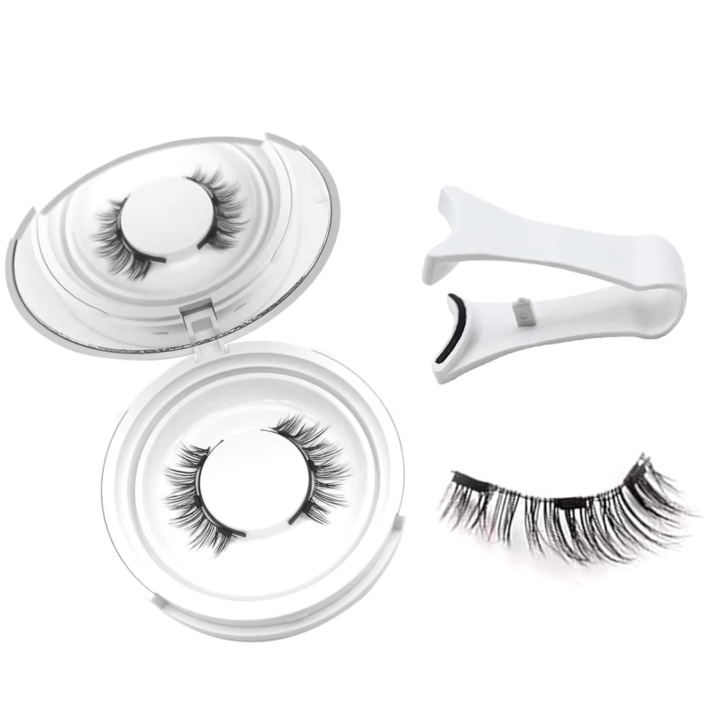 PKsiauya Ginani magnetic lashes with applicator demonstrating lightweight comfort for all-day wear