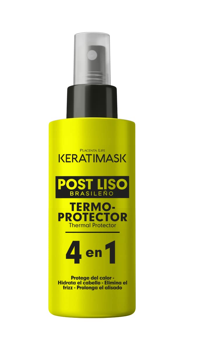 PLACENTA LIFE Keratimask straight-hair result shows smoother, glossy strands