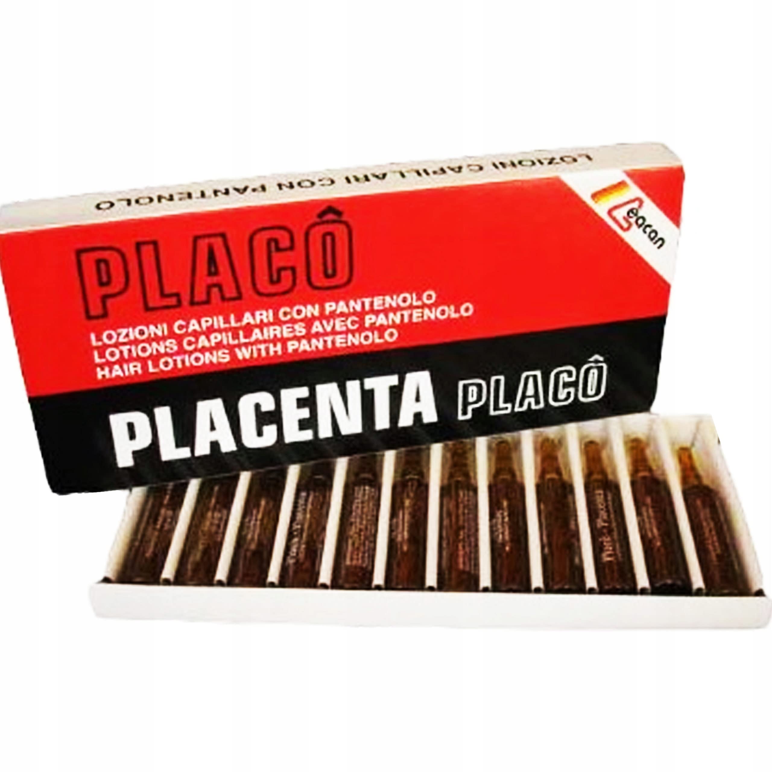 Placenta Placo shiny hair texture after treatment.