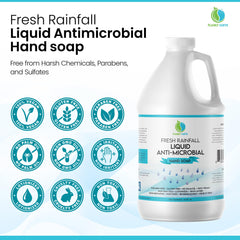 Plainly Earth antimicrobial hand soap bottle with convenient dispenser setup