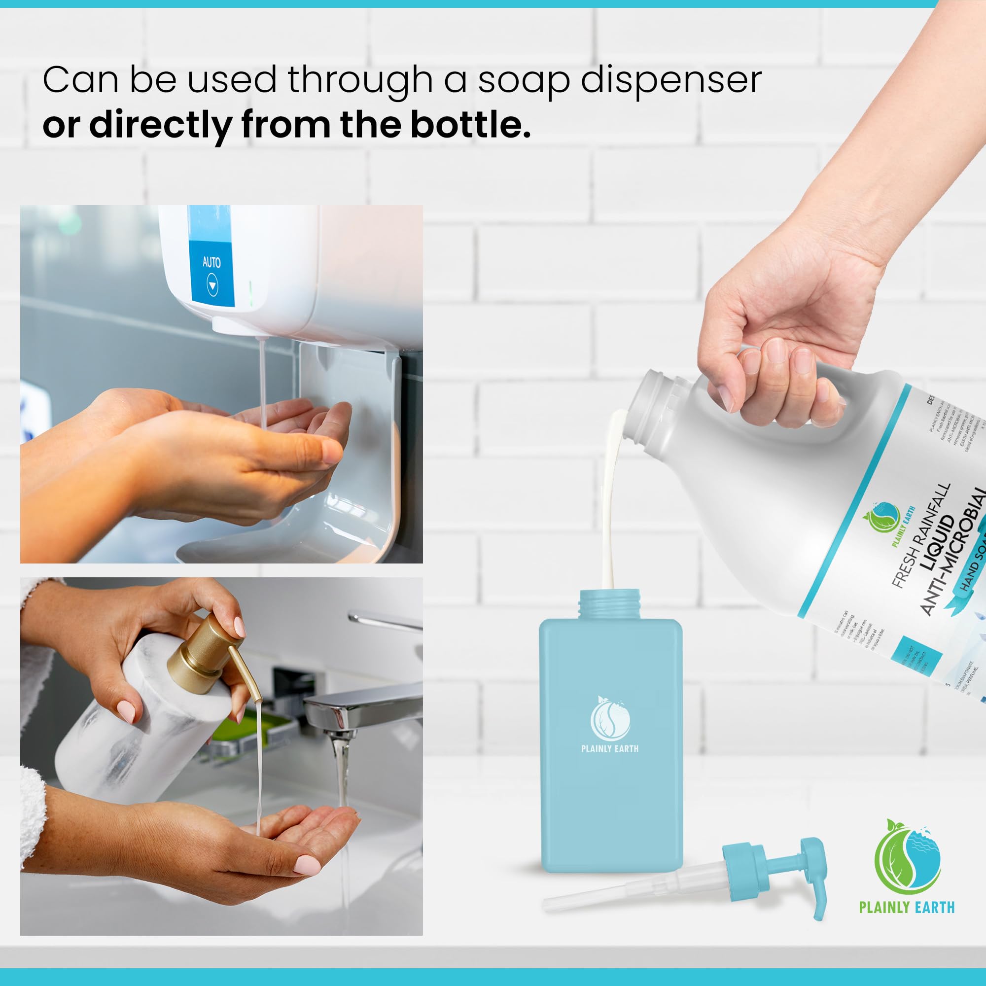 Plainly Earth unscented hand soap for sensitive or dry skin