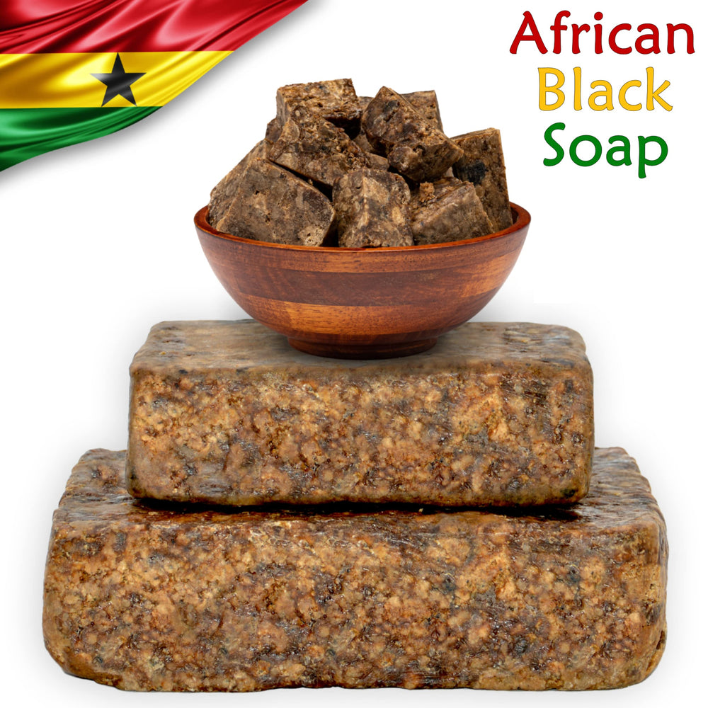 Plant Guru African Black Soap 3 lb bulk bars displayed for family use