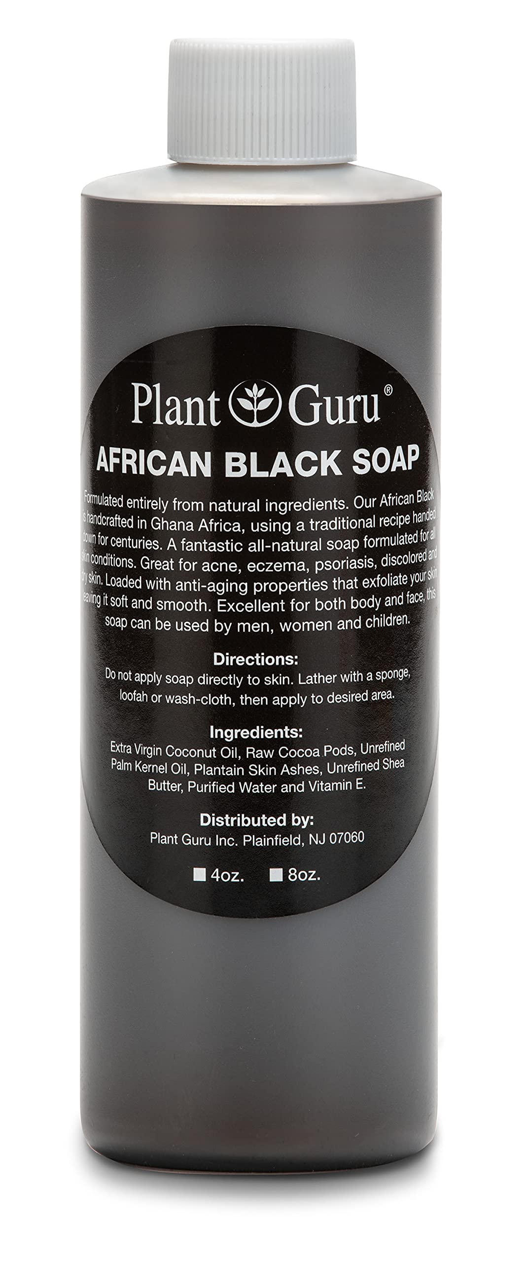 Plant Guru African Black Soap bottle for daily cleansing and gentle skin care