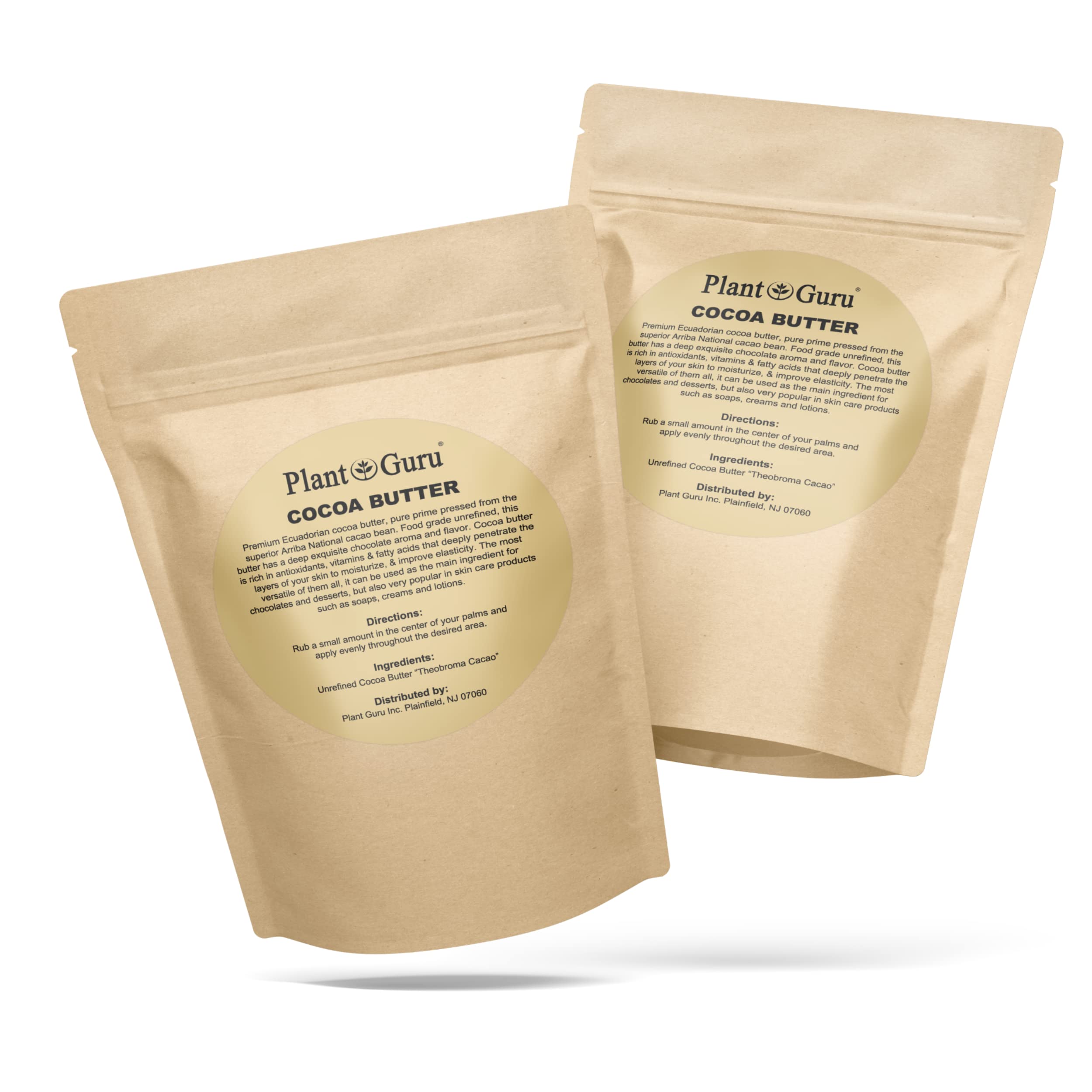 Plant Guru cocoa butter bar texture in hands ready for melting