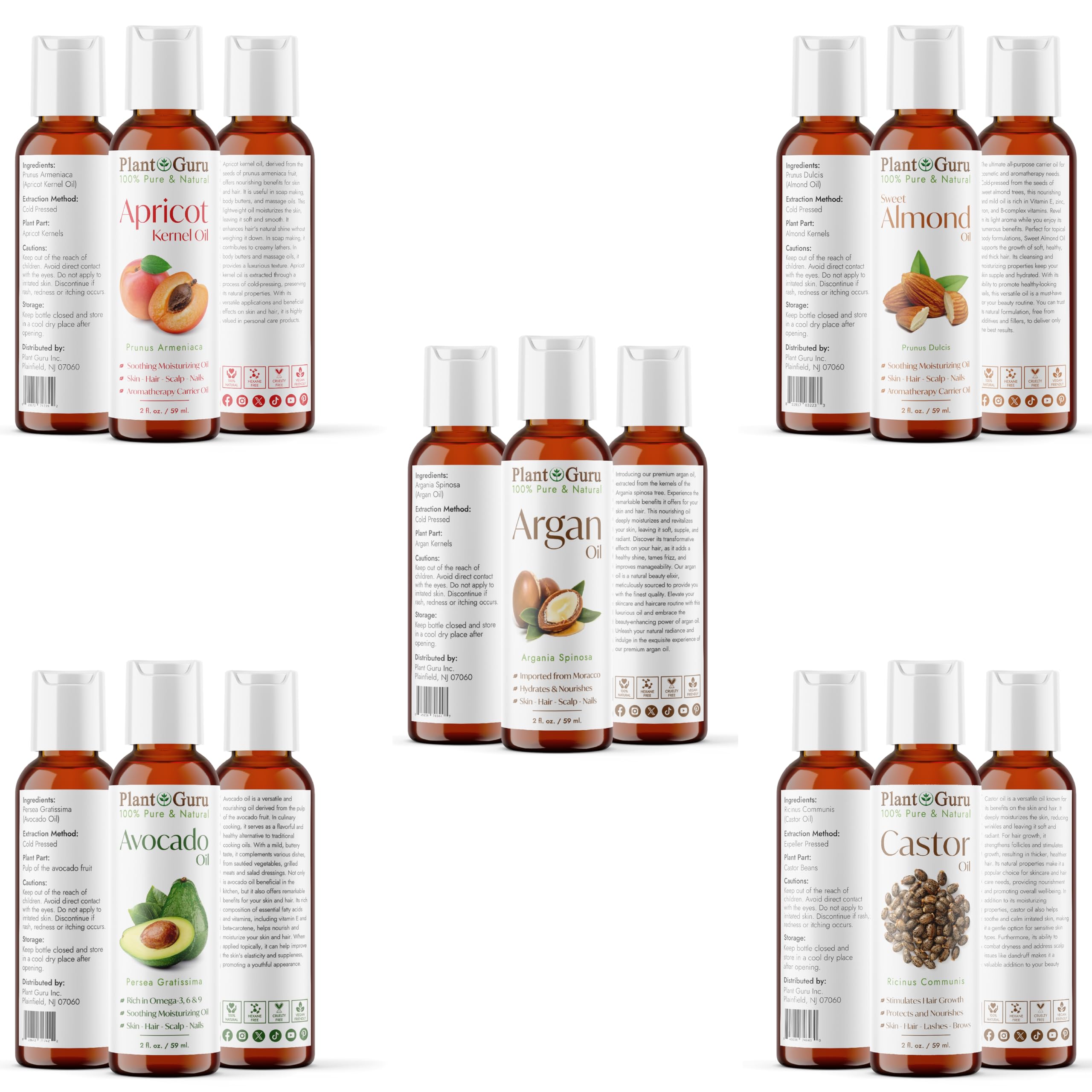 Plant Guru Grapeseed Oil fast absorbing base for serums